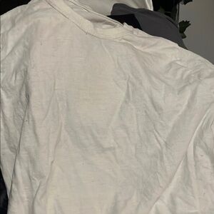 White Short Sleeve Tee with Crew Neck